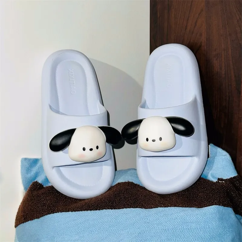 Thin Strips Sandal Slippers Unisex White-18