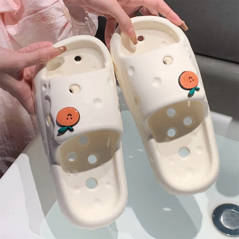 Thin Strips Sandal Slippers Unisex, Cream White-4