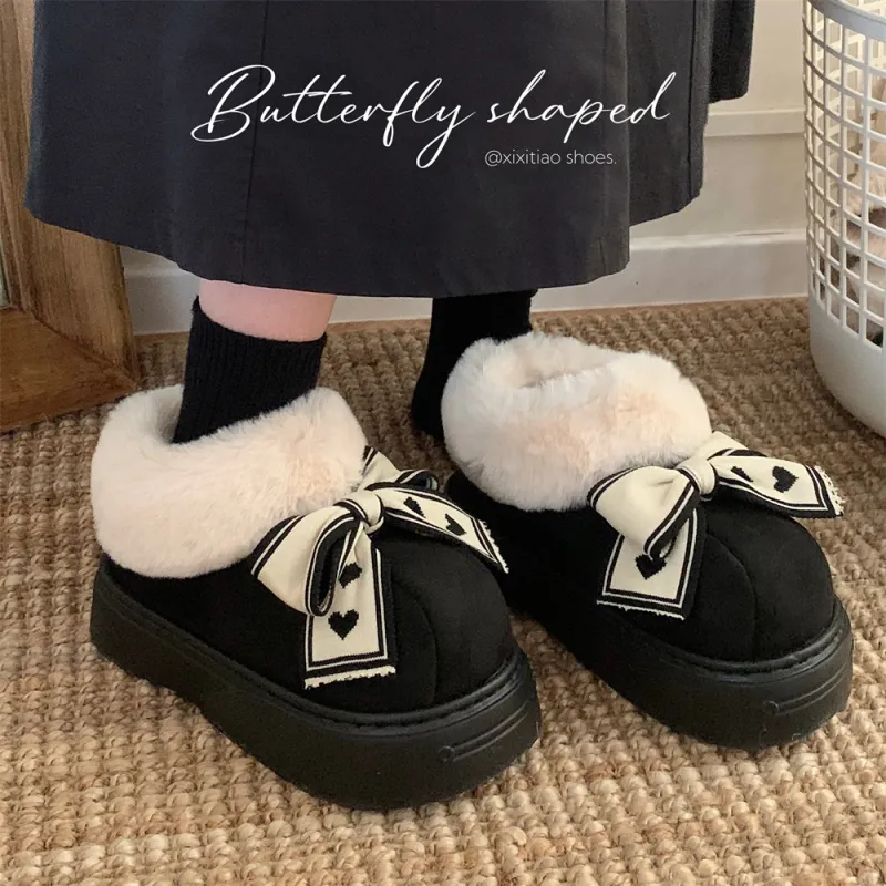 Thin Strips Cotton Slippers Women's, Brown-9