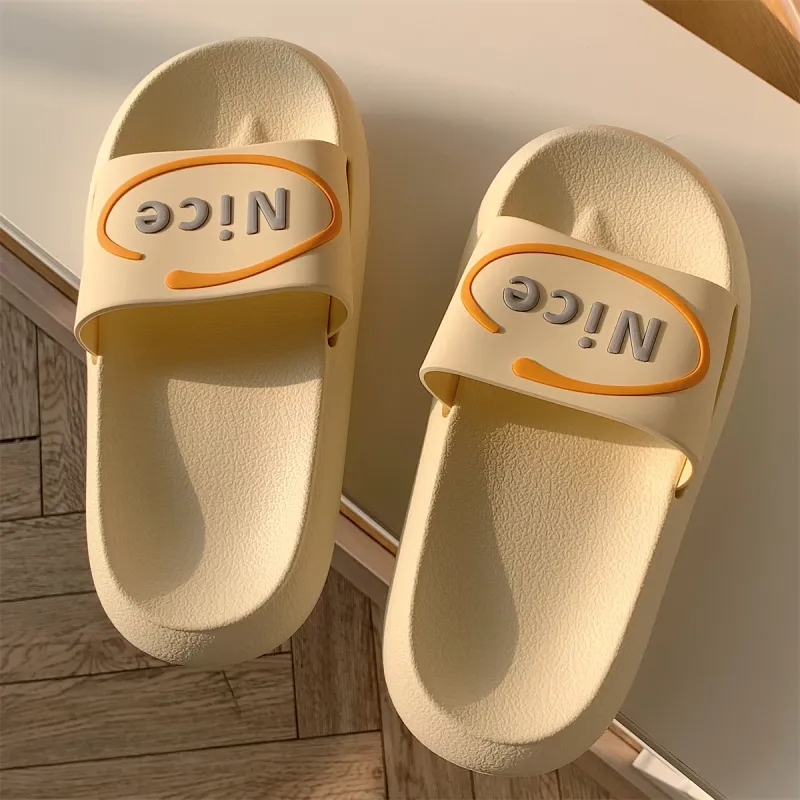 Thin Strips Slippers Unisex, Ecru-4