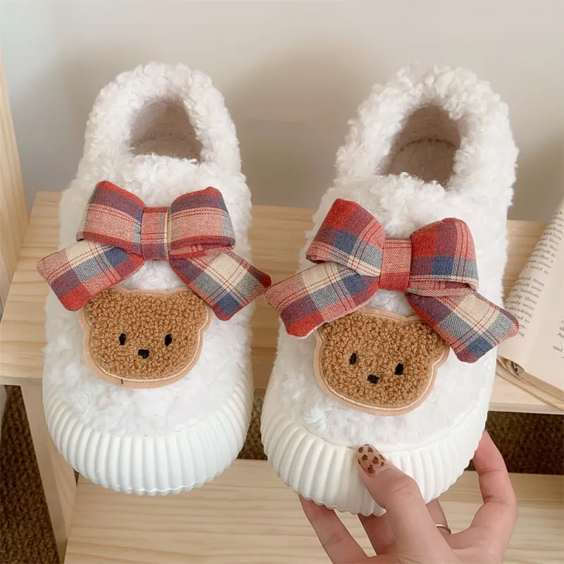 Thin Strips Home Slippers Women's, White-1