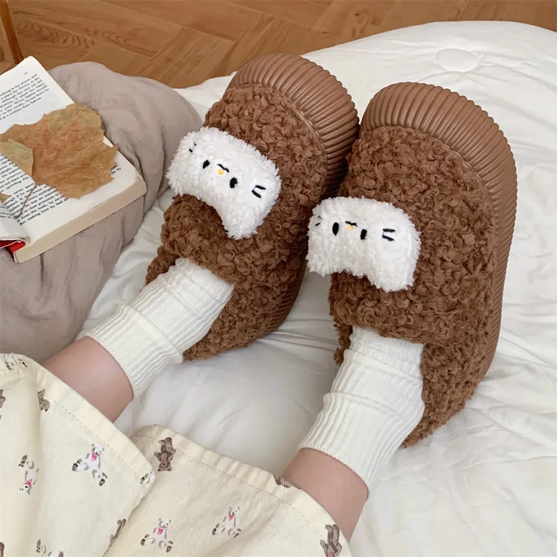 Thin Strips Slippers Women's, Brown-5