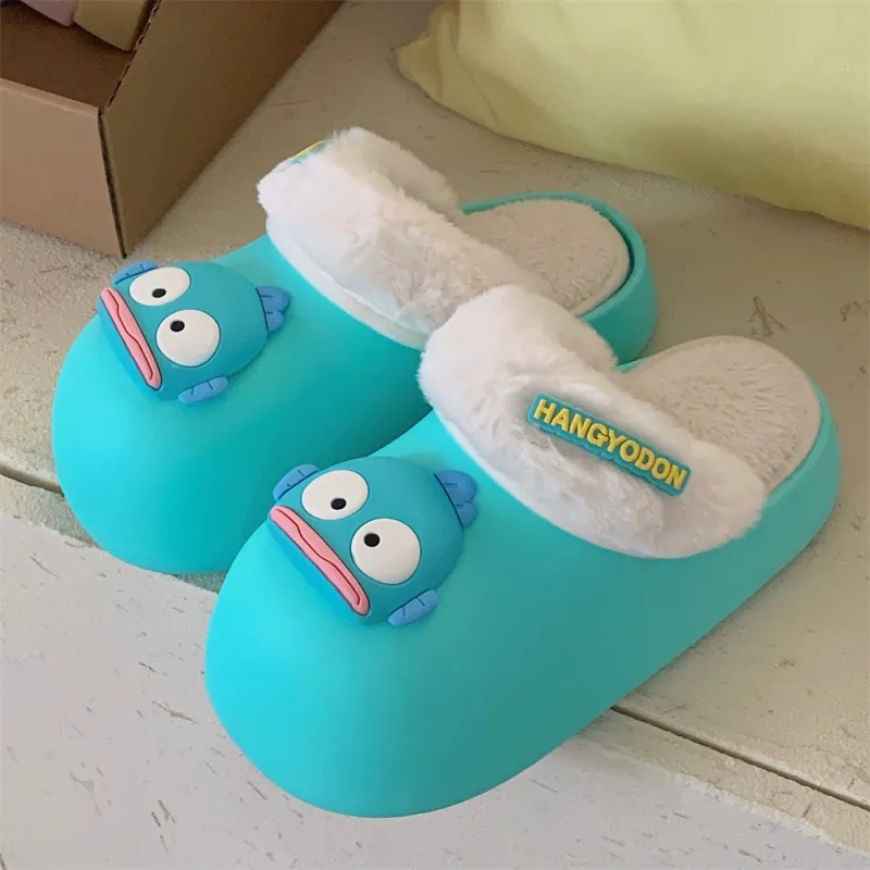 Thin Strips x Sanrio Cotton Slippers Women's, Green-6