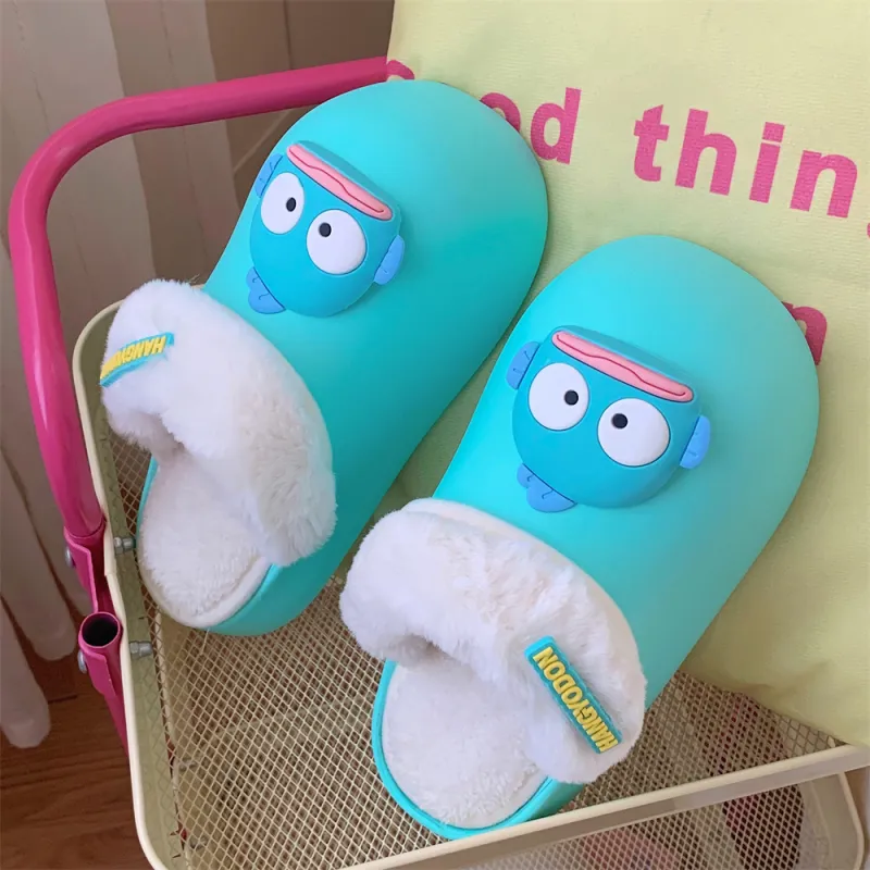 Thin Strips x Sanrio Cotton Slippers Women's, Green-5