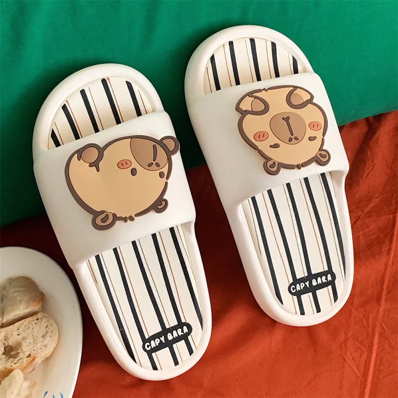 Thin Strips Slippers Unisex, Desert Brown-8