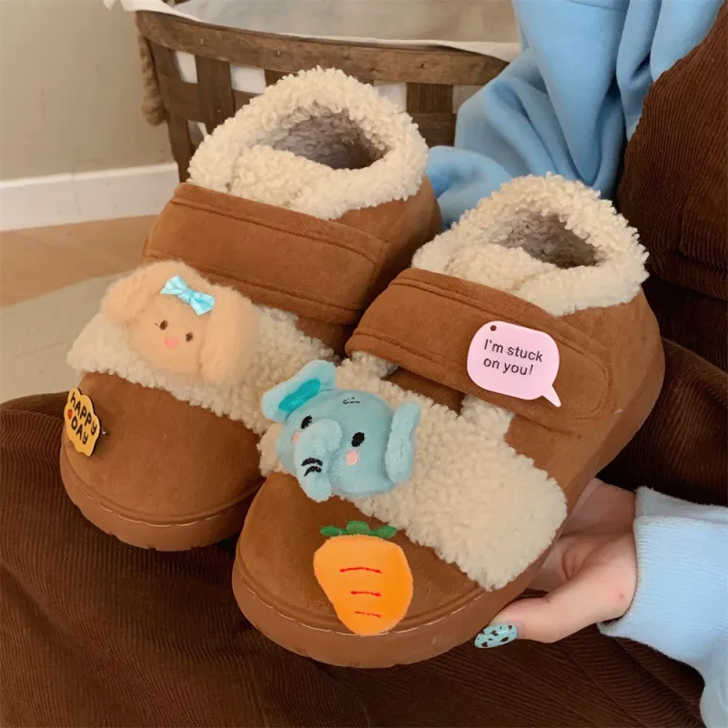 Thin Strips Cotton Slippers Women's, Light Brown-3