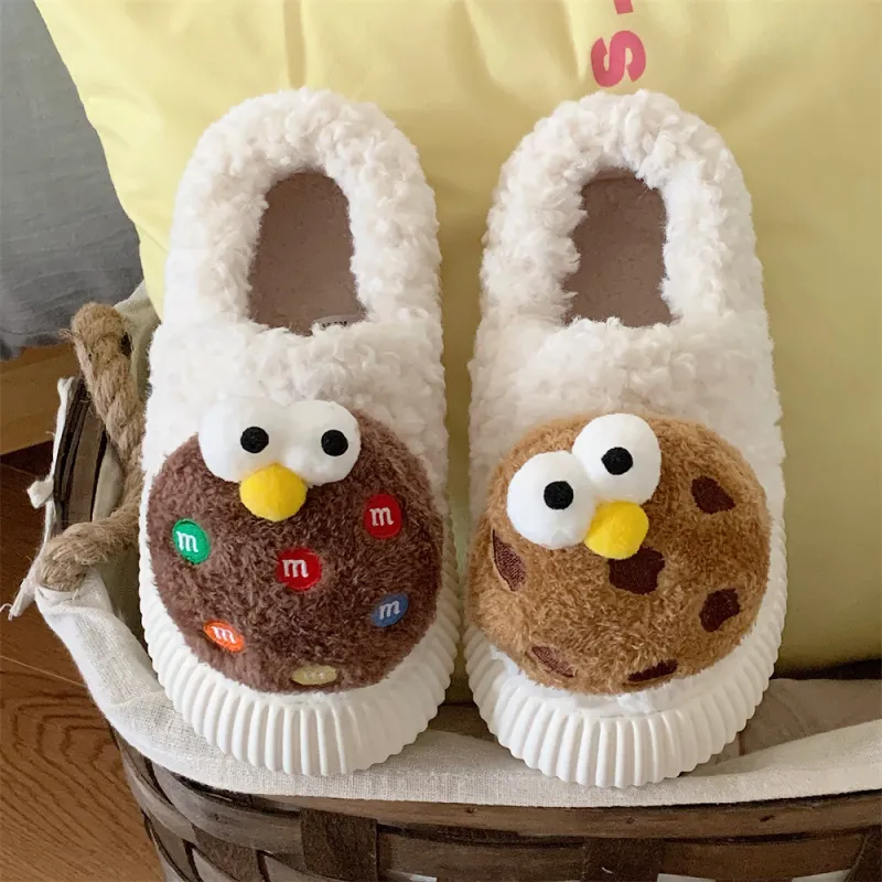 Thin Strips Cotton Slippers, Home Slippers Women's, White-5