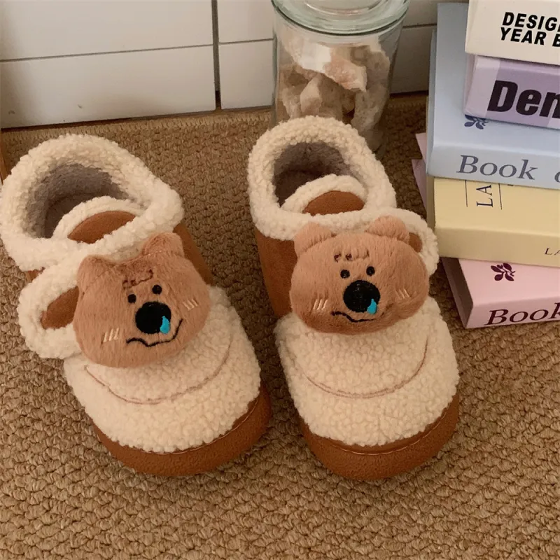Thin Strips Cotton Slippers Women's-5