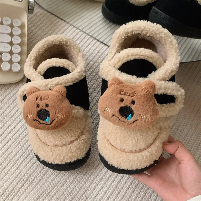 Thin Strips Cotton Slippers Women's-13