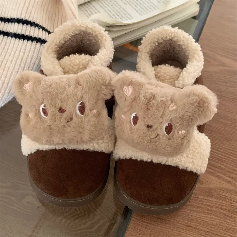 Thin Strips Cotton Slippers Women's, Light Brown-8