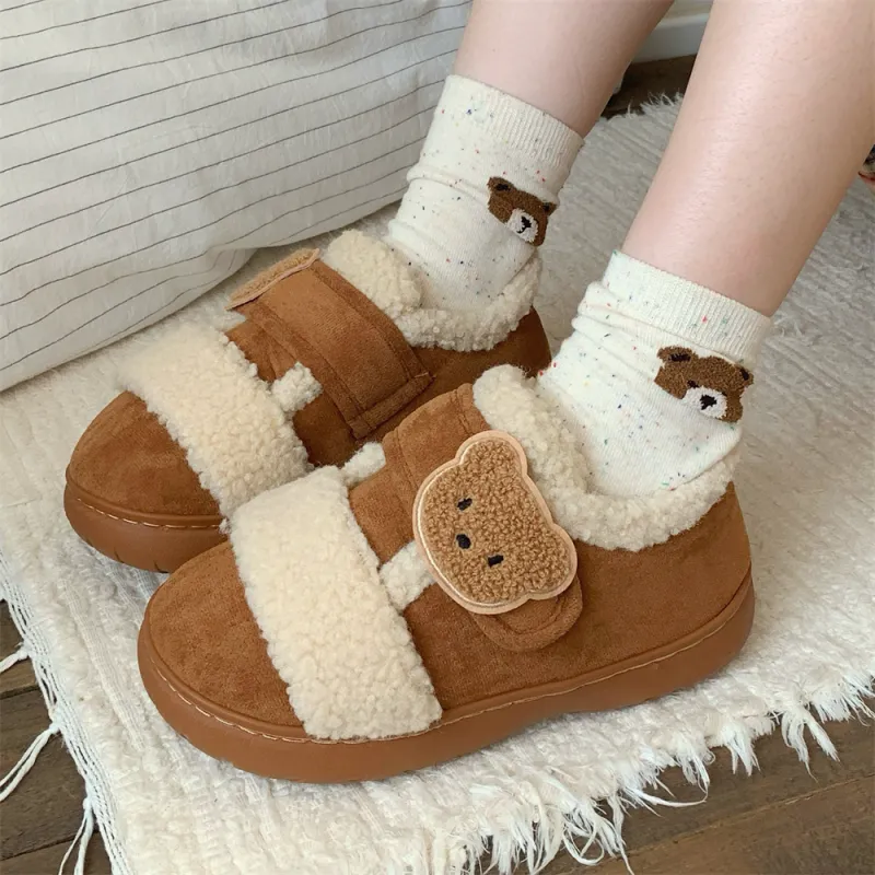 Thin Strips Cotton Slippers Women's, Light Brown-4