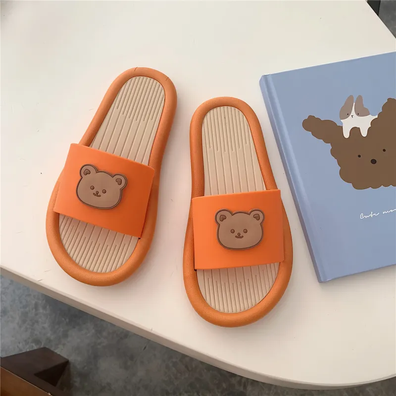 Thin Strips Slippers Women's, Apricot-10