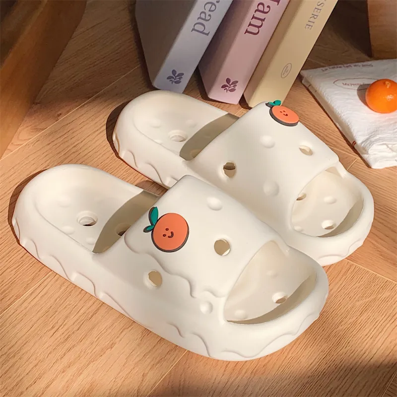 Thin Strips Sandal Slippers Unisex, Cream White-6