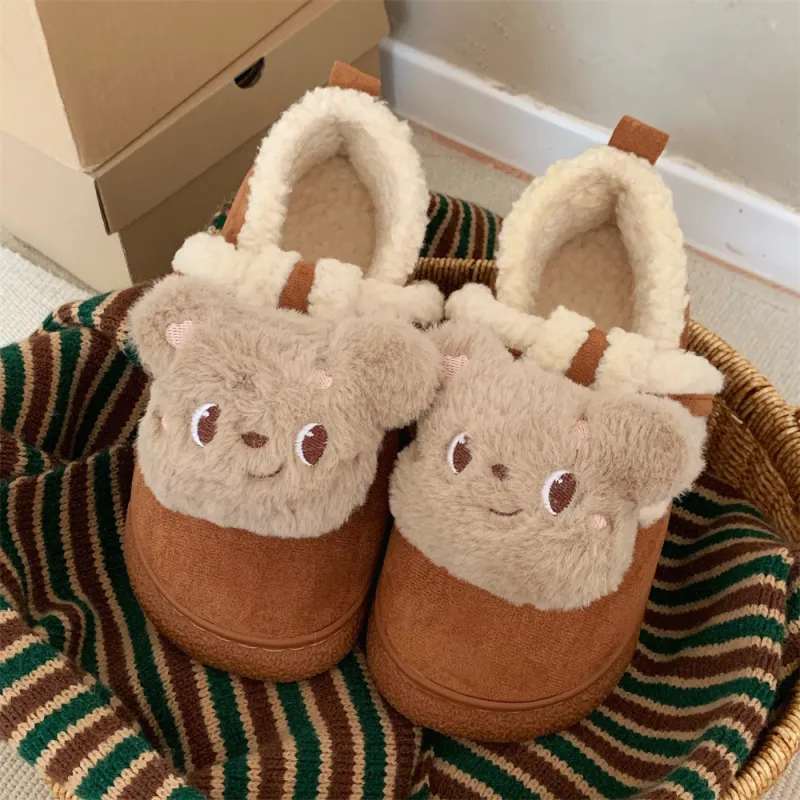 Thin Strips Cotton Slippers Women's, Light Brown-2