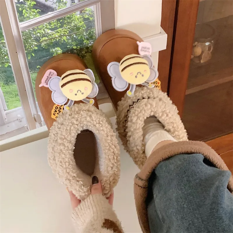 Thin Strips Cotton Slippers Women's-6