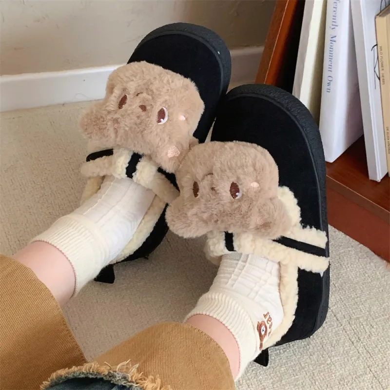 Thin Strips Cotton Slippers Women's, Light Brown-13