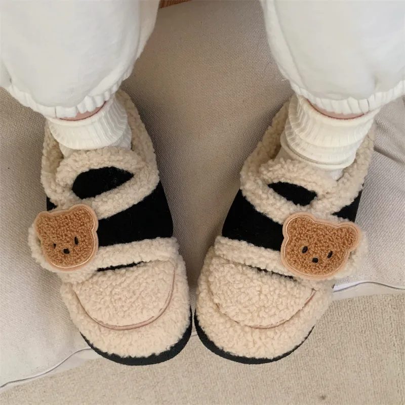 Thin Strips Cotton Slippers Light Brown, Home Slippers-12