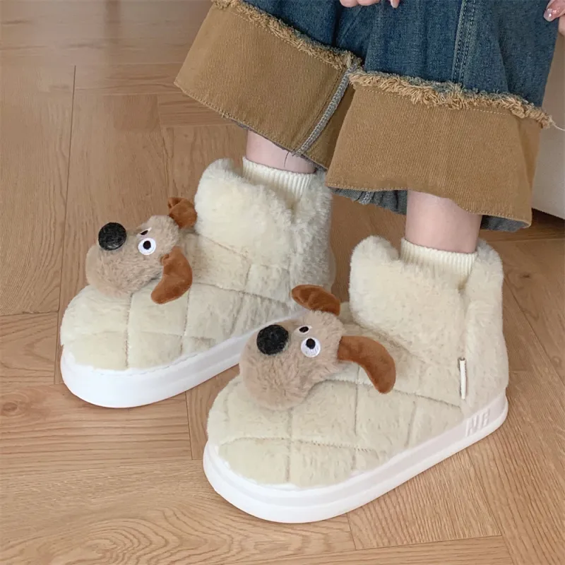 Thin Strips Cotton Slippers Women's, Ivory-9