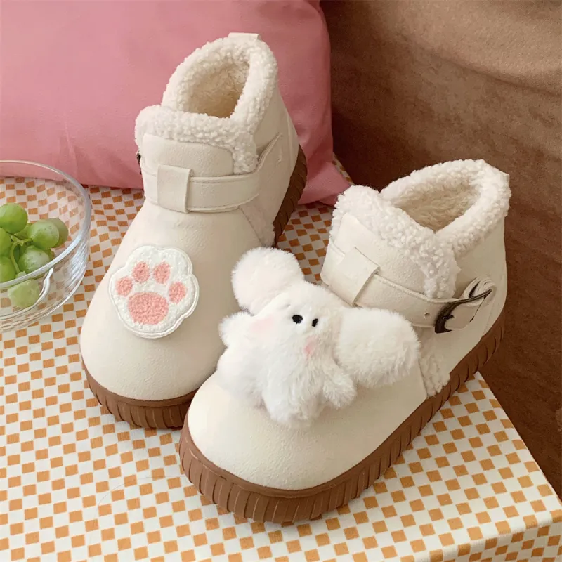 Thin Strips Cotton Slippers Women's, White/Pink-4