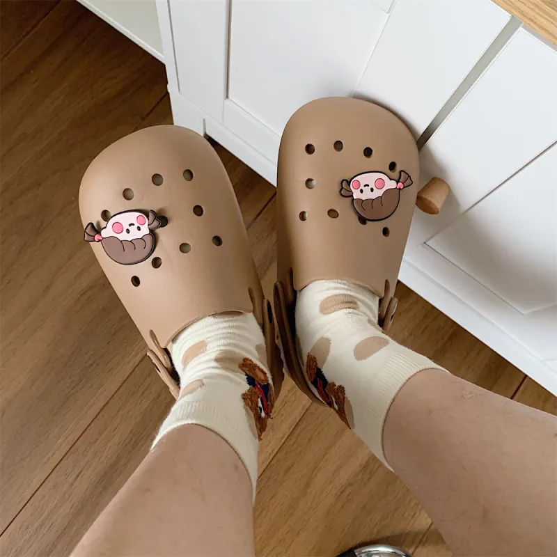 Thin Strips Slippers Unisex, White-22