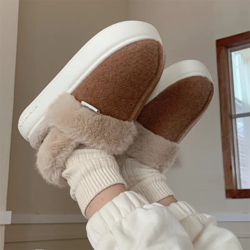 Thin Strips Cotton Slippers Unisex, Brown-2