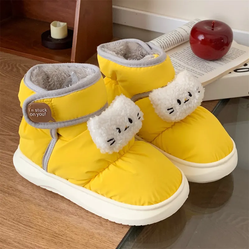 Thin Strips Cotton Slippers Unisex, White-13