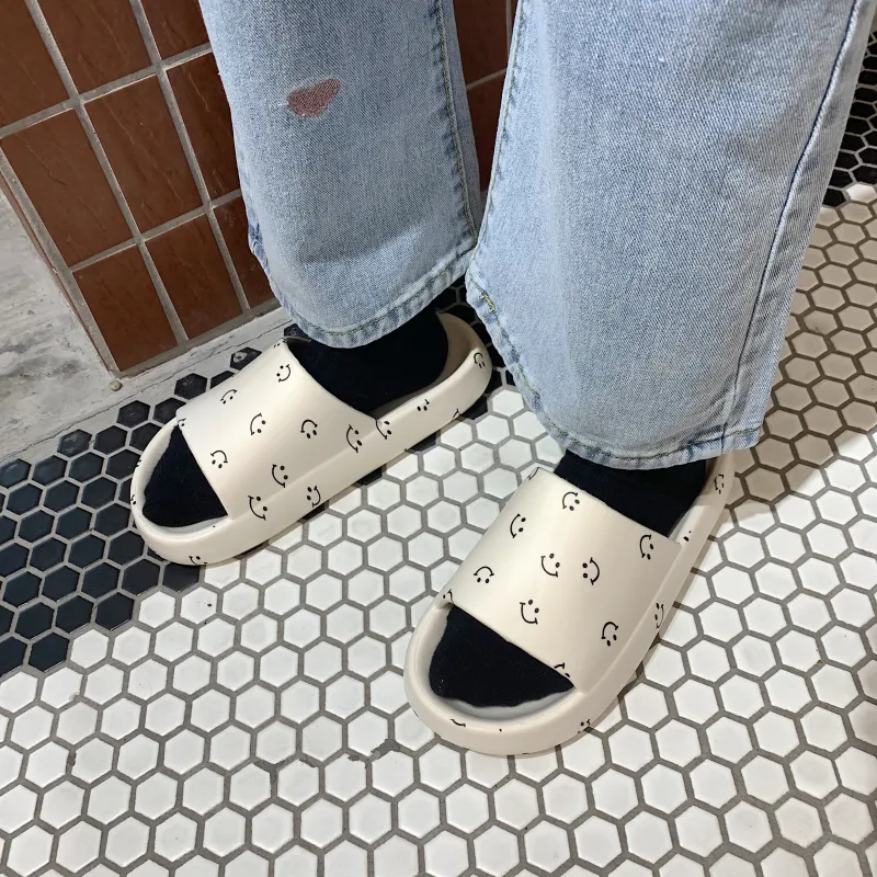 Thin Strips Slippers Unisex, Ecru-3