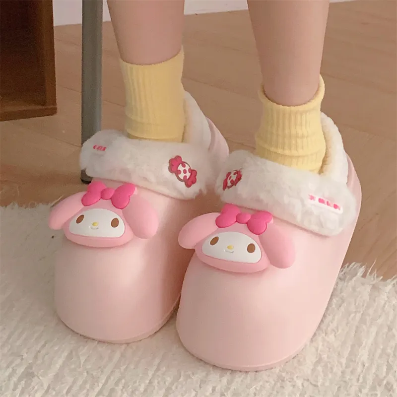 Thin Strips x Sanrio Cotton Slippers Women's, Pink-5
