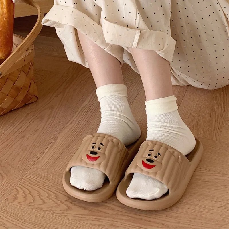 Thin Strips Sandal Slippers Unisex, Cream White-10