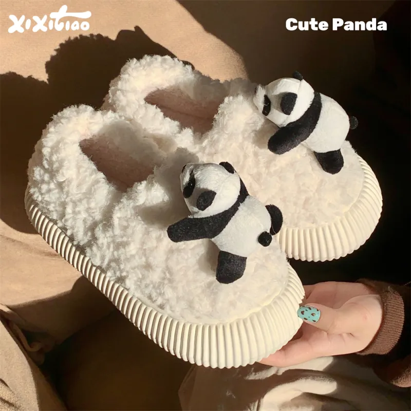 Thin Strips Cotton Slippers Women's, White-2