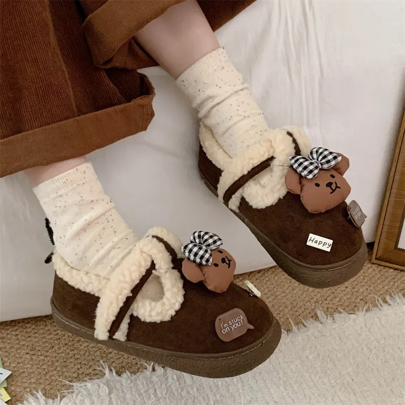 Thin Strips Cotton Slippers Women's, Light Brown-8