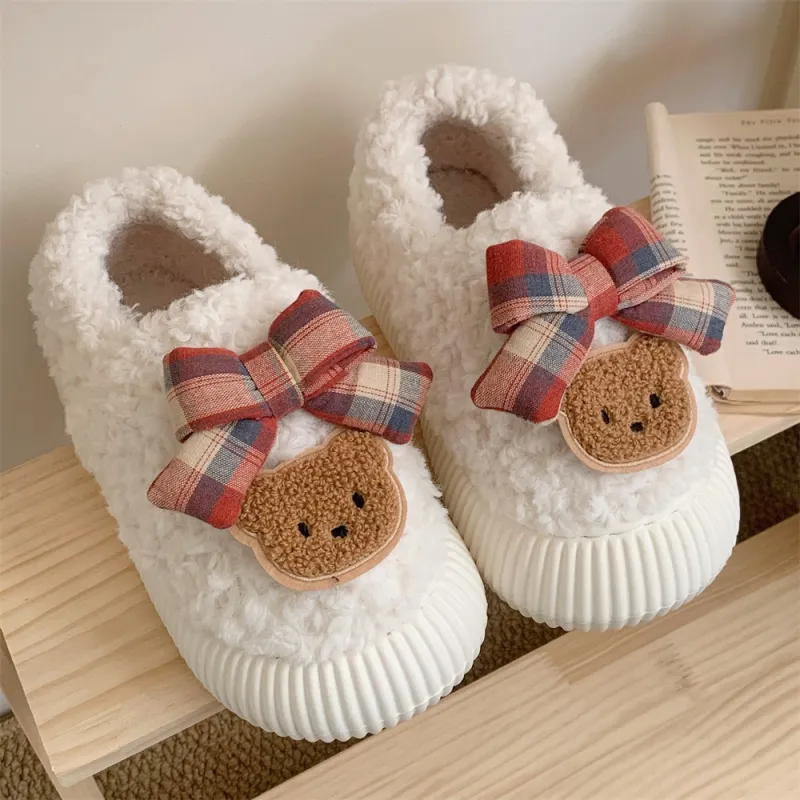 Thin Strips Home Slippers Women's, White-4