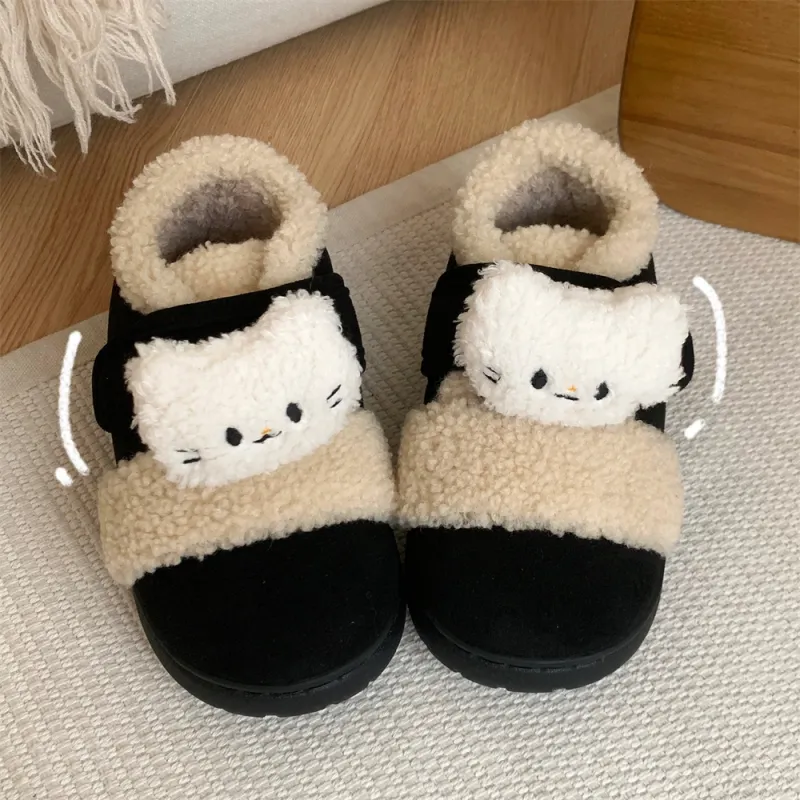 Thin Strips Cotton Slippers, Home Slippers Unisex, Dark Coffee-13