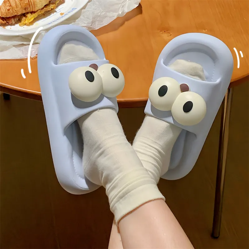 Thin Strips Slippers Unisex, Distant Sky Blue-4