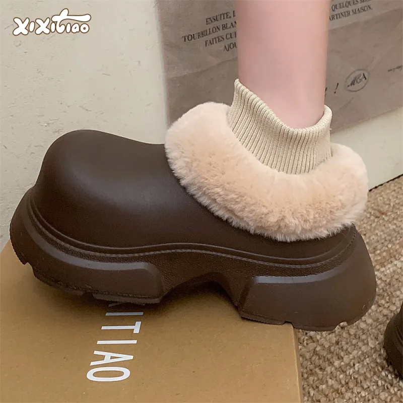 Thin Strips Cotton Slippers Women's, Cream White-13