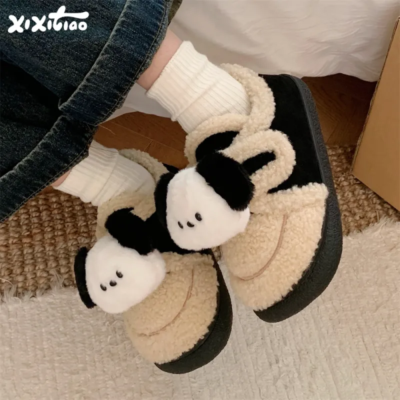 Thin Strips Cotton Slippers Women's, Light Brown-9