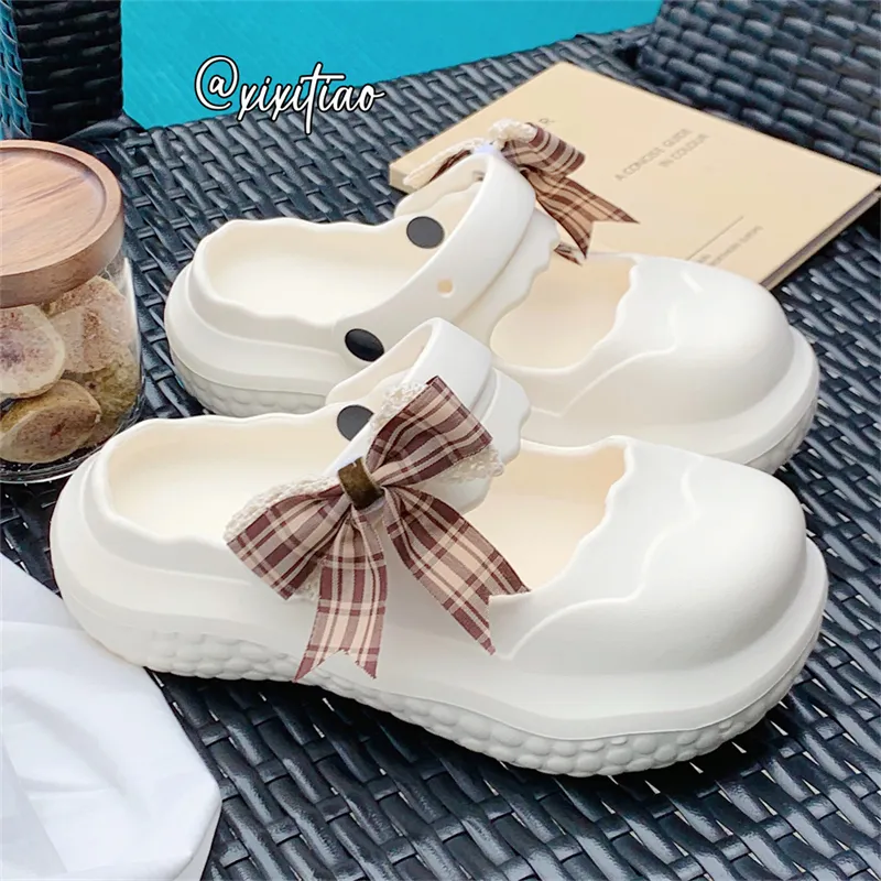 Thin Strips Slippers Women's, Ivory-1