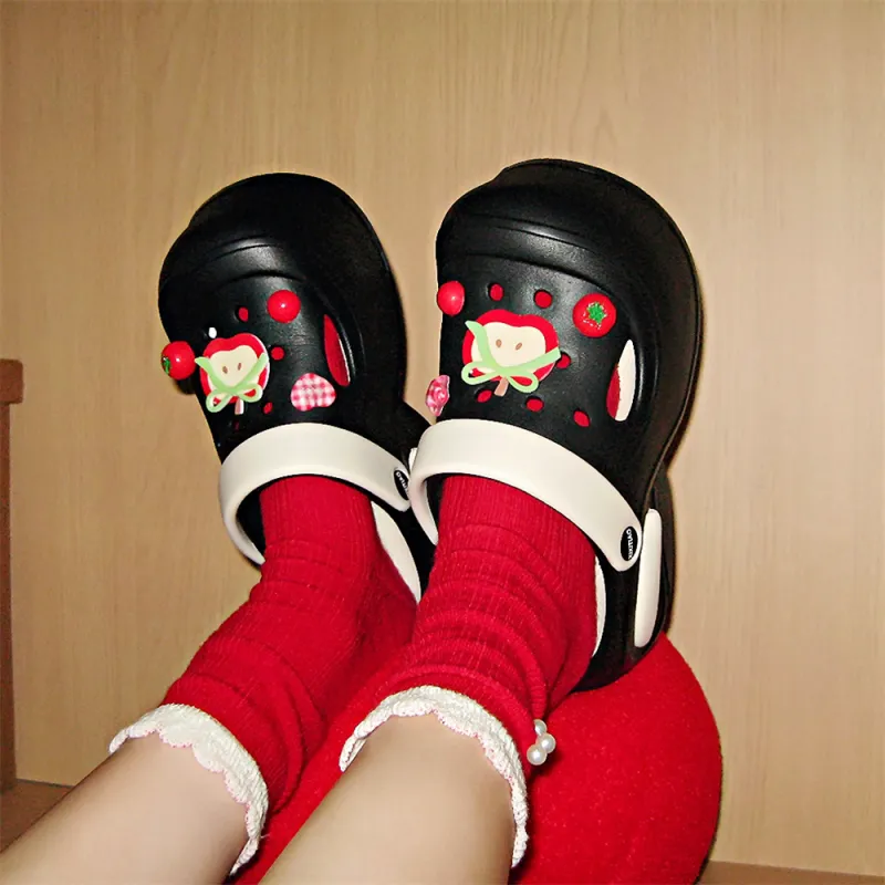 Thin Strips Slippers Women's, White-13