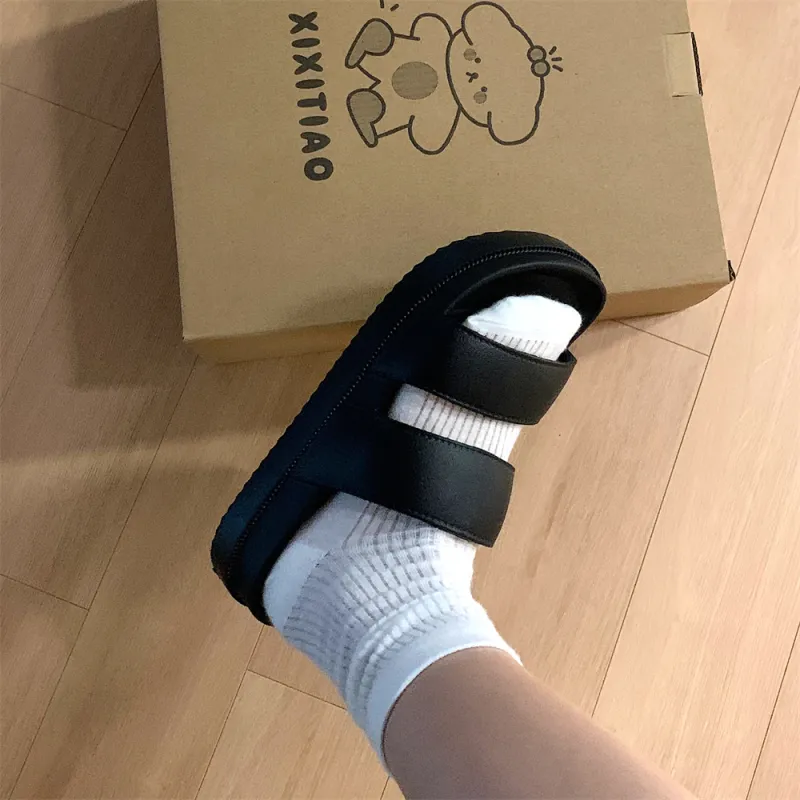 Thin Strips Slippers Unisex, Ecru-21