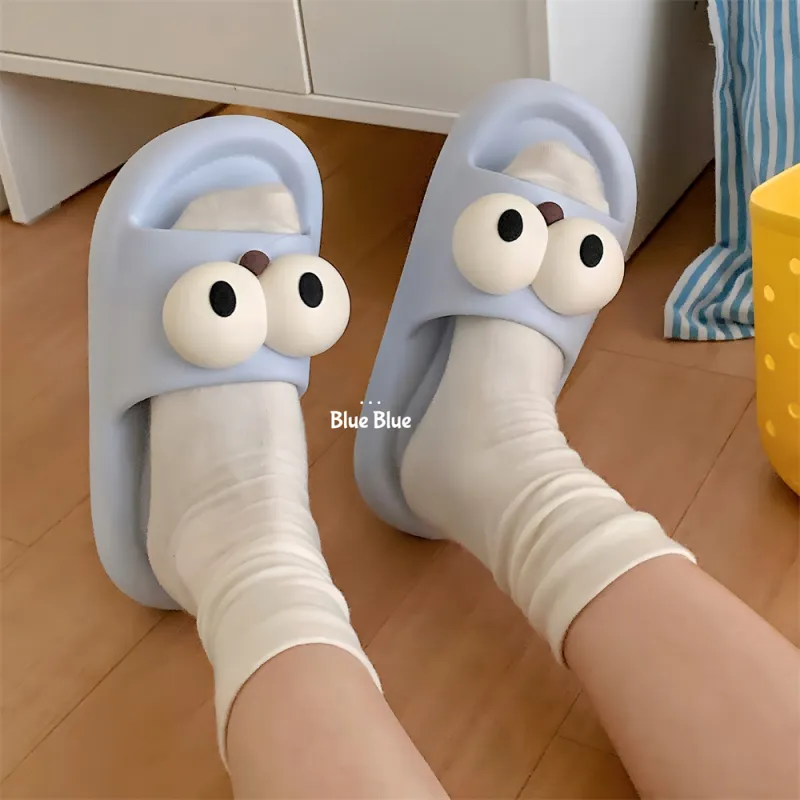 Thin Strips Slippers Unisex, Distant Sky Blue-2