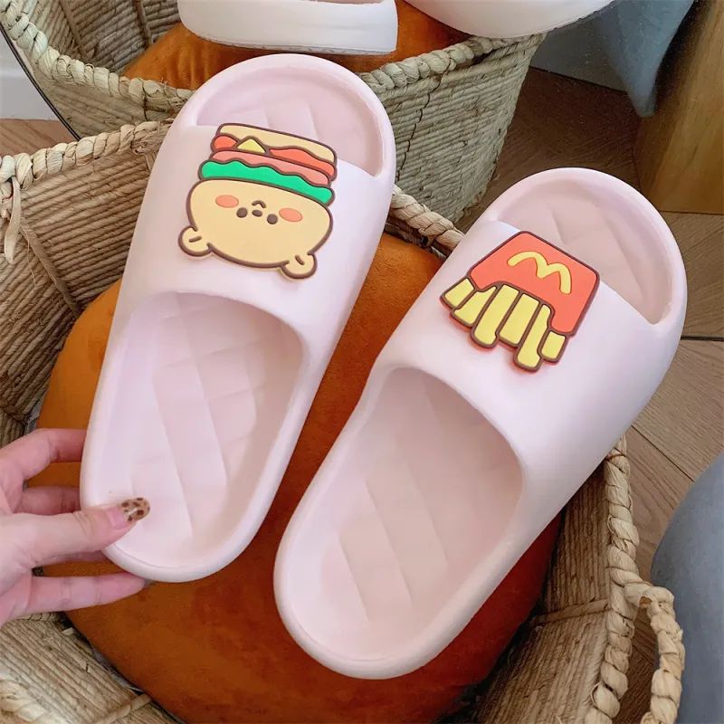Thin Strips Sandal Slippers Unisex, Black-11