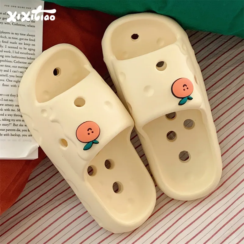 Thin Strips Sandal Slippers Unisex, Cream White-8