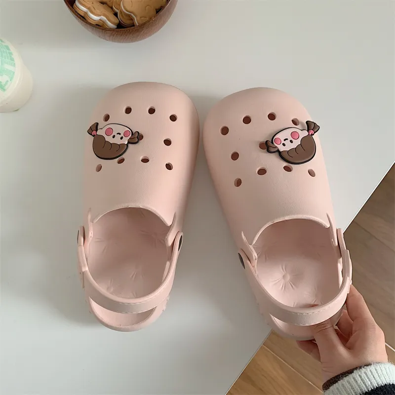 Thin Strips Slippers Unisex, White-10