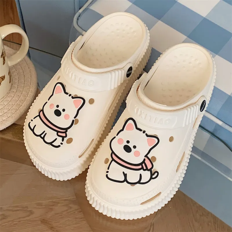 Thin Strips Slippers Women's, White+Egg Yolk-8