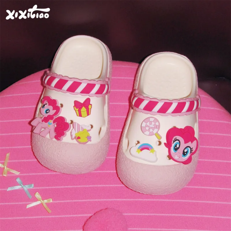 Thin Strips x MY LITTLE PONY Sandal Slippers Women's, White/Pink-6