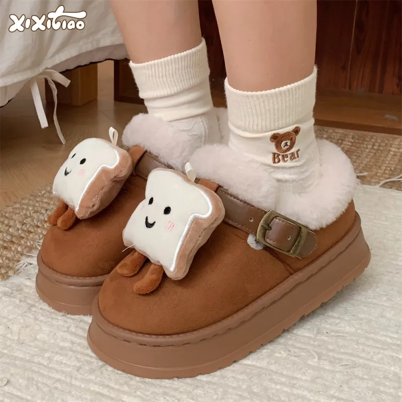 Thin Strips Home Slippers Women's, Brown-2