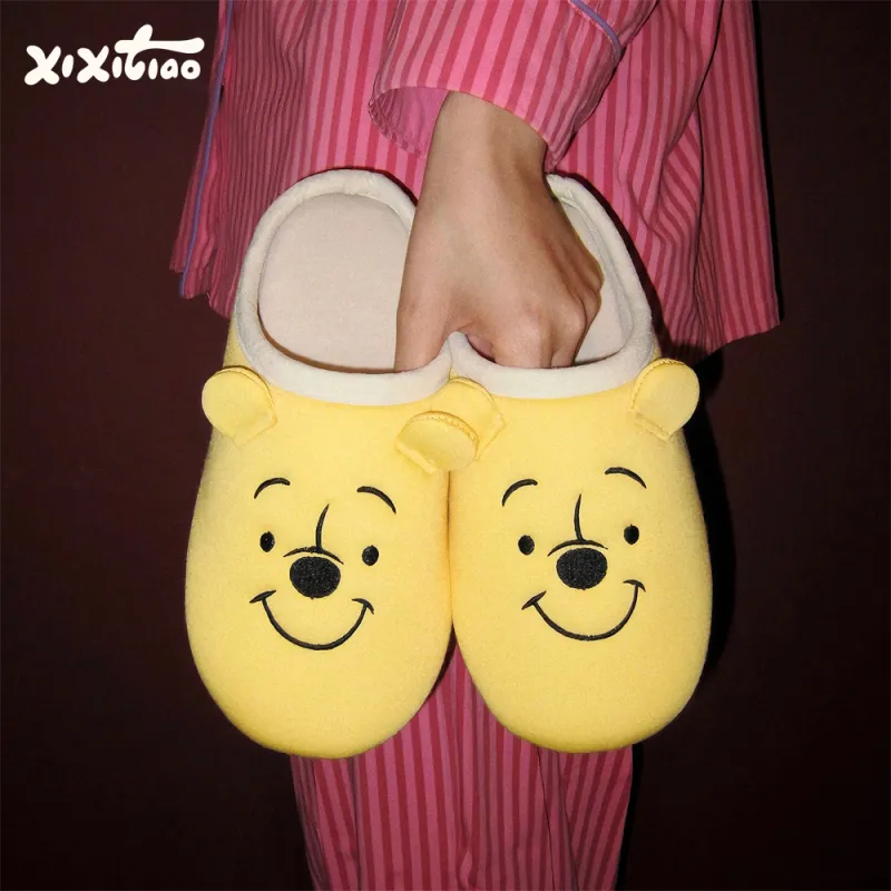 Thin Strips Home Slippers Yellow-1