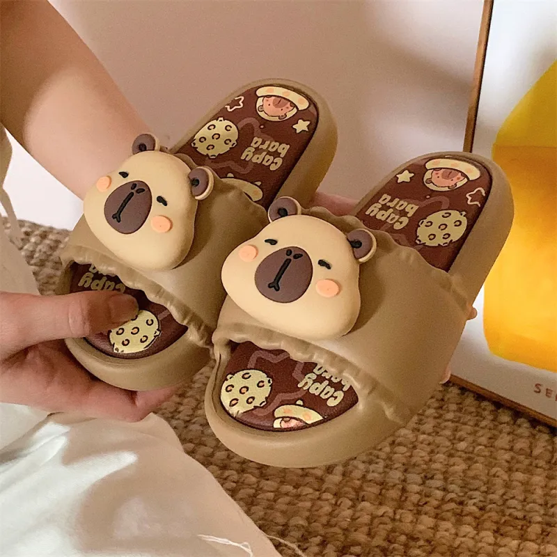 Thin Strips Sandal Slippers Cream White-7