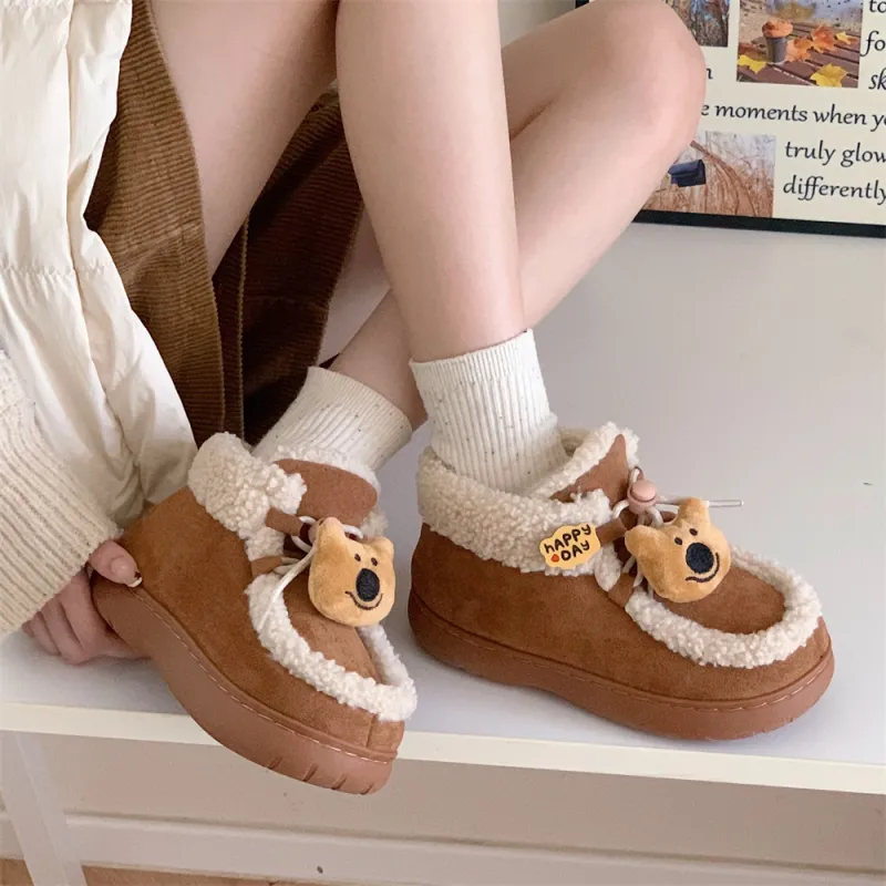 Thin Strips Cotton Slippers Women's, Light Brown-4