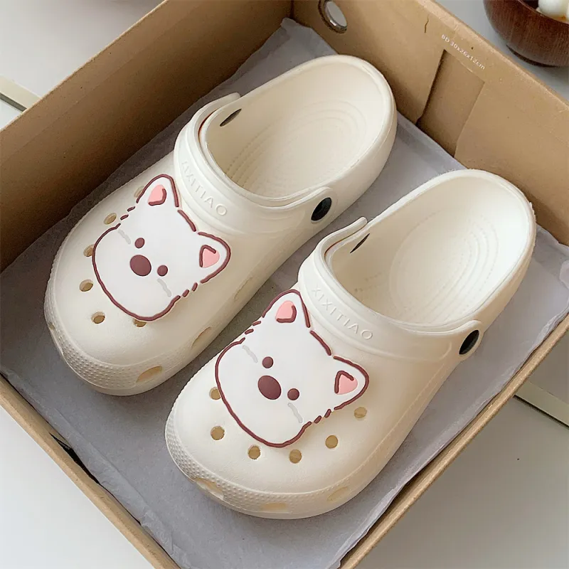 Thin Strips Slippers Unisex, Cream White-4